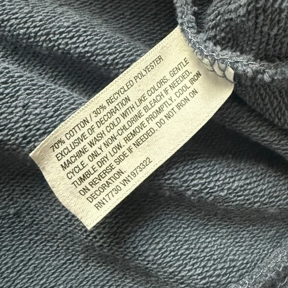 Wild Fable Montauk Embroidered Graphic Oversized Crewneck Sweatshirt Blue Small - Picture 4 of 8